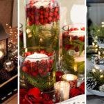 25 CHRISTMAS TABLE CENTREPIECES – Homemade Christmas Table Decorations