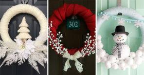 25 WINTER DOOR DECORATIONS - Wonderful Winter Wreath Ideas