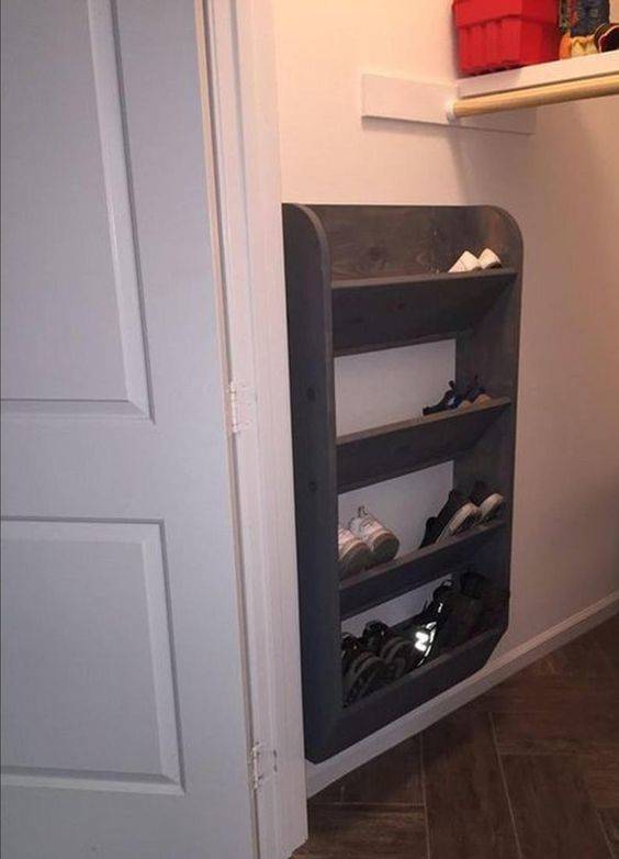 Make a Wooden Shelf - Shoe Storage Ideas for Small Spaces