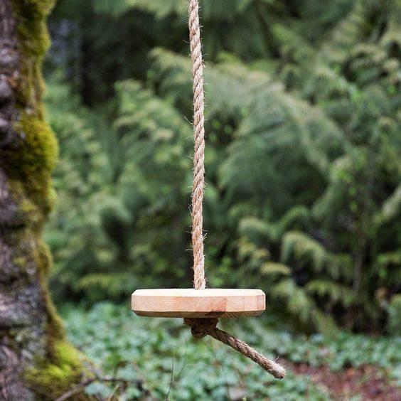 A Rope Tree Swing - For a DIY Tree Stump Fairy House