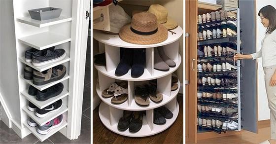 20 SHOE STORAGE IDEAS FOR SMALL SPACES - Shoe Storage Spaces for Small Closets