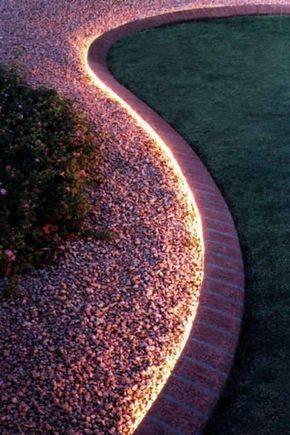 Use for Garden Edging - Backyard Lighting Ideas