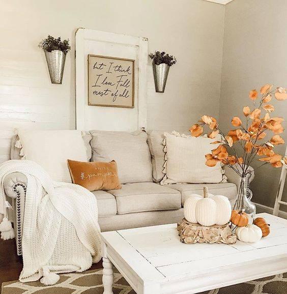 fall decor ideas for living room