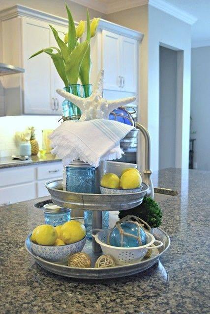 A Seaside Ambience - Lemons and Blue Glass