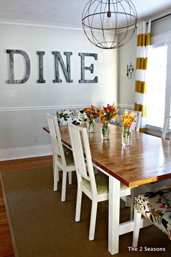 Spell Out a Word - Dining Room Wall Decor Ideas