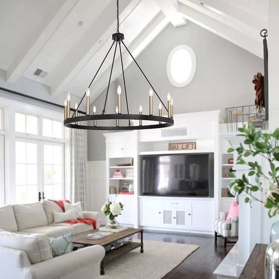 A Hoop Chandelier - Modern and Fun