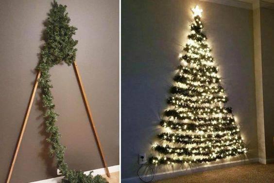 20 WALL HANGING CHRISTMAS TREE - Wall Christmas Tree Ideas | Founterior